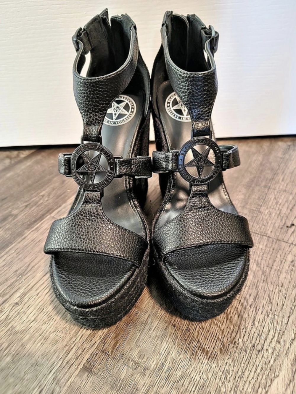 Blackcraft Cult Wedge Sandals Black US 7.5 Like New